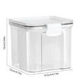 thumbnail image 3 of Big Sale! Clear Airtight Food Storage Container with Lids, Plastic Dry Food Canisters for Kitchen Pantry Organization, Dishwasher Safe, Transparent Food Storage for Grains, Snacks, 3 of 6