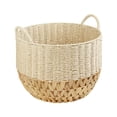 thumbnail image 1 of Hometrends Panier rond bicolore en papier et jacinthe d'eau, 1 of 5