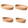 thumbnail image 4 of Oval Wooden Tray Dinner Plates Tableware Bowl For Dishes Snacks Dried Fruits, 4 of 9