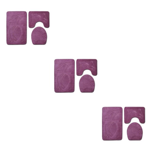 Baohd 3pieces Multi-functional Non-Slip Chenille Bath Rug Any Bathroom Eco-friendly PJ210906-A001 3Set