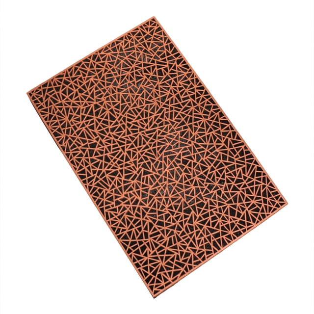Gkeoshab Placemat Rectangular Flower PVC Placemat Home Daily Table Decoration PVC Hot Gold Placemat Triangle Home & Garden