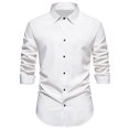 thumbnail image 2 of Chemise à Manches Longues pour Hommes, Mode Décontractée, Col Rabattu, Boutons, Chemise Blouse à Manches Longues pour Hommes, 2 of 9