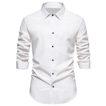Men Casual Fashion Turn-down Collar Button Long Sleeve Shirt Blouse