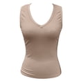 thumbnail image 4 of Women's Fashion Casual Tight V Neck Ribbed Knit Sleeveless Vest, 4 of 4