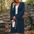 thumbnail image 2 of Yuyuzo Womens Plus Size Cardigans Cable Knit Sweater Jackets Long Sleeve Open Front V Neck Solid Color Outwear, 2 of 6