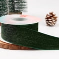 thumbnail image 4 of ABPWLY Velvet Ribbon 5 Yards Green Glitter Christmas DIY Bow Wrapping Holiday Table Decoration Satin Flocking Craft Multipack Multiple Widths 1Pc 177.17in, 4 of 6