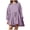 Violet, variante sur Mode Chandail en Molleton Décontracté pour Femmes Manches Longues Robe Col Rond Patchwork Mini Robes Liquidation