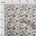 thumbnail image 2 of oneOone Velvet Dusty Green Fabric Floral & Leaves Sewing Craft Projects Fabric Prints By Yard 58 Inch Wide, 2 of 5