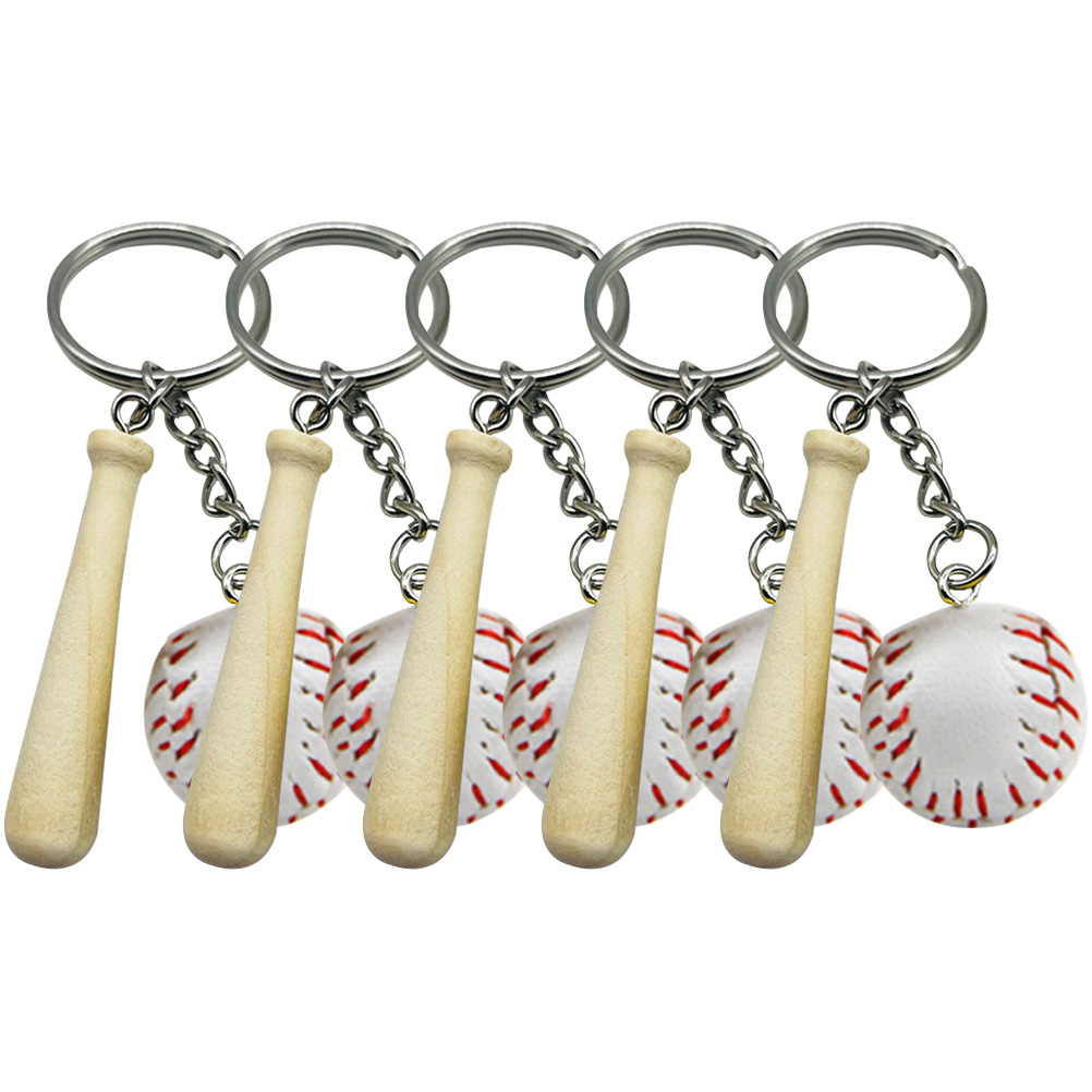 5 Pcs Porte-Clés de Baseball Porte-Clés de Sport Sac à Dos Sac à Main Pendentif Suspendu