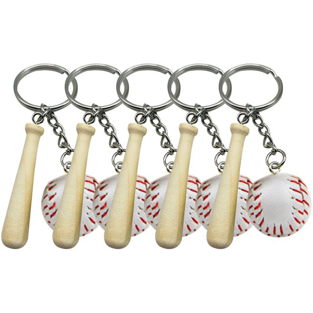 5 Pcs Porte-Clés de Baseball Porte-Clés de Sport Sac à Dos Sac à Main Pendentif Suspendu