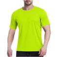 thumbnail image 1 of Plebaso T-Shirts Athlétiques pour Hommes Manches Courtes Col Rond T-Shirts Respirants Unis pour Course, 1 of 7