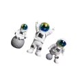 thumbnail image 1 of Astronaut Figure Spaceman Sculpture Resin Statue Ornament Polyresin themed for Model Kids Office Party 3pcs, 1 of 9