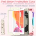 thumbnail image 4 of [Full-Body] Shock-Proof Case for Kids with [Screen Protector] [360 Rotating Hand Strap] &Stand [Pen Holder] for iPad 9.7 2017 / 2018 （Rainbow Pink）, 4 of 6