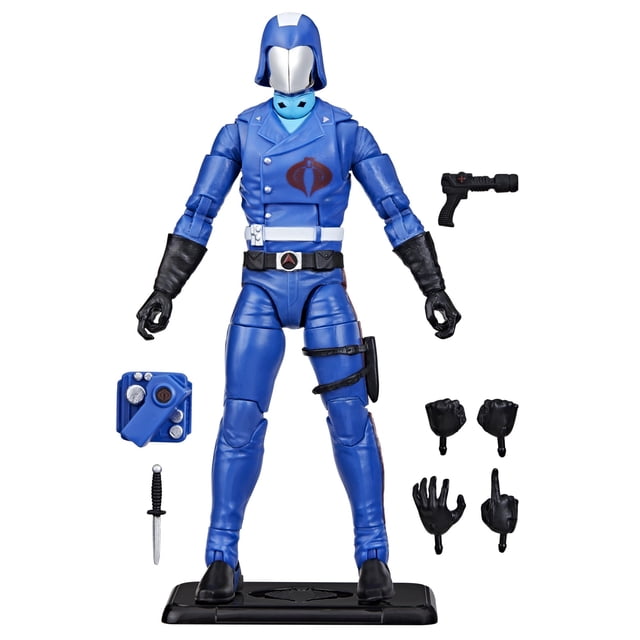 G.I. Joe Série Classifiée Rétro Cardback Cobra Commander, Figurine d'Action de Collection 6 Pouces avec 8 Accessoires