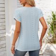 thumbnail image 4 of Timegard Hauts d'Été pour Femmes, Oeillets, Col Rond, Blouse à Manches Courtes Pétale, Chic Décontracté, Hauts Amples, 4 of 7