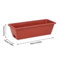 thumbnail image 3 of 4PCS Window Box Planter with Drainage Holes & Matching Saucers,17 Inch Plastic Rectangular Flower Pot for Vegetables Herbs Flower for Indoor Outdoor Garden Decor Patio Balcony Windowsill Deck Railing, 3 of 5