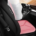 thumbnail image 4 of Pink High Density Foam Core Car Seat Cushion Set Seat Pad Backrest Headrest Triple Set Mesh Cover Ventilated Cooling Automotive Accessory Pink All Seasons Complete Interior Set, 4 of 7