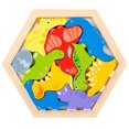 thumbnail image 1 of Wooden Jigsaw Puzzles Learning Matching Puzzle Pieces Diy Art Gift For Kids, 1 of 4