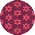 thumbnail image 1 of Ahgly Tapis Rond Lavable en Machine Intérieur Transitionnel Rouge Cramoisi, 6 Pieds Rond, 1 of 7
