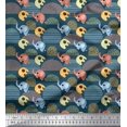 thumbnail image 1 of Soimoi Poly Georgette Fabric Cute Elephant Kids Printed Fabric 1 Yard 52 Inch Wide, 1 of 3