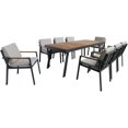 thumbnail image 4 of Armen Living Nofi Modern Teak Wood & Metal Dining Table in Brown/Charcoal, 4 of 5