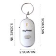 thumbnail image 3 of White Key Finder Device With Whistle Sound Activation, Led Flashlight And Remote Control For Lost Keys And Small Item Location, 2.05X1.10In, 3 of 5