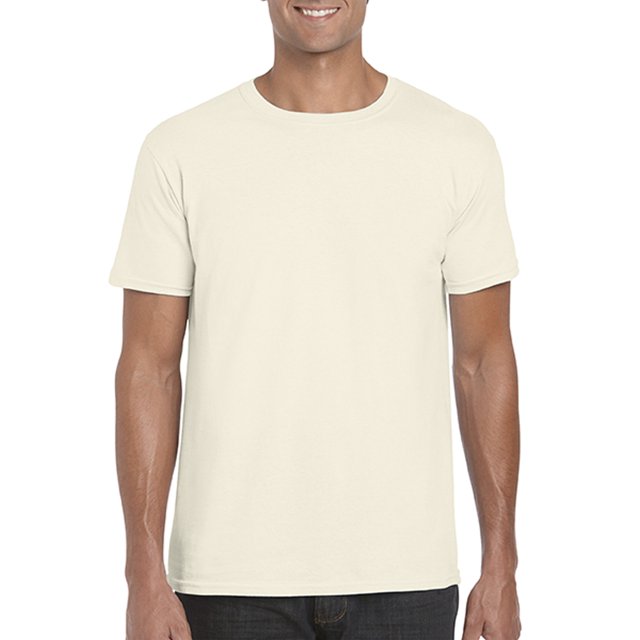 Gildan Mens Softstyle T-Shirt, S, Natural