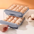 thumbnail image 1 of EGNMCR Kitchen Gadgets, Kitchen Appliances, Kitchen Accessories Slide Style Eggs Box Slide Style Eggs Roller Storage Rack Refrigerator Side Four Layer Antis Drop Eggs Collection Box Eggs storage boxs, 1 of 6