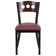 thumbnail image 4 of Flash Furniture Hercules Upholstered Restaurant Dining Chair in Walnut and Burgundy, 4 of 4