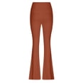 thumbnail image 3 of Timegard Workout Legging for Women High Waist Slim Fitting Bell Bottom Basic Yoga Trousers Solid Color, 3 of 4