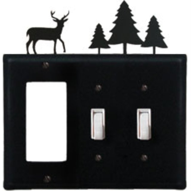 Arbres à Cerfs et Pins - Couverture GFI Simple et Double Interrupteur