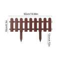 thumbnail image 2 of Yard Fence Mini Garden Border Plastic Edging with Ground Stakes Coffee 20x17x12cm, 2 of 8
