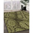 thumbnail image 3 of Ahgly Tapis Rond Lavable en Machine Intérieur Transitionnel Marron Chocolat, 7 Pieds Rond, 3 of 7