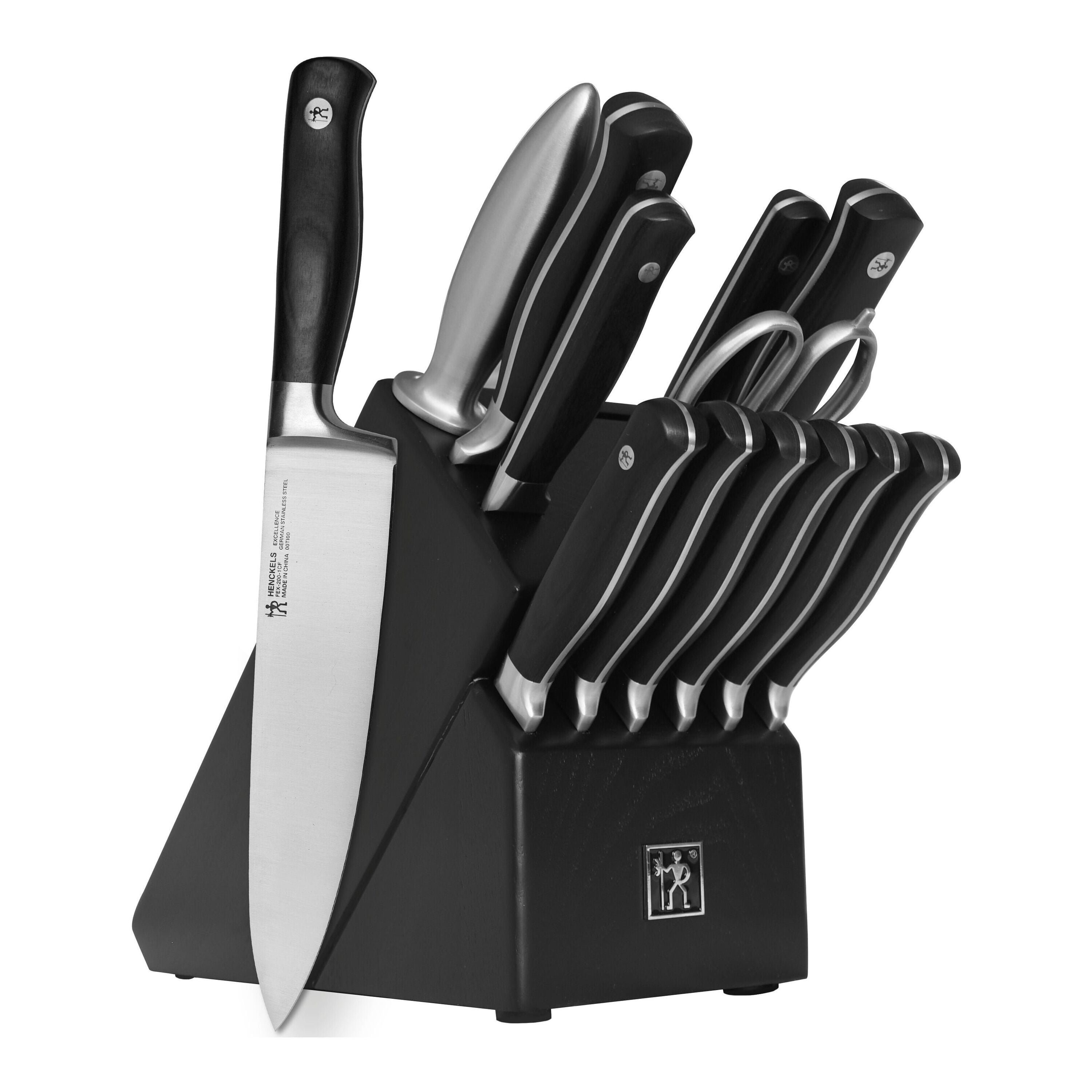 HENCKELS Forged Excellence 14 Piece, Knife Block Set, Black