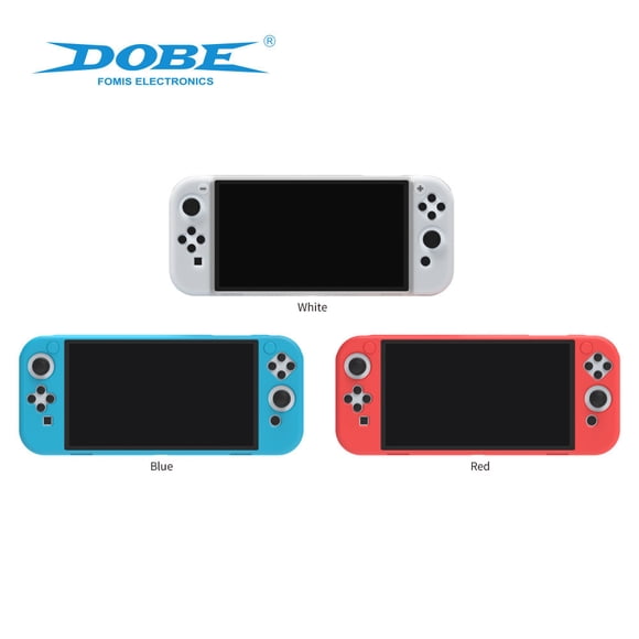 DOBE Nintendo Switch Étui en Silicone OLED - Coque Intégrale Tout-en-un, Coque de Protection Souple / Absorbant les Chocs, Anti-Rayures pour Console Switch OLED