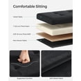 thumbnail image 3 of SONGMICS Storage Ottoman, Foldable Velvet Storage Bench, Footrest Stool, 15 x 43.3 x 15 Inches, Ink Black, 3 of 6