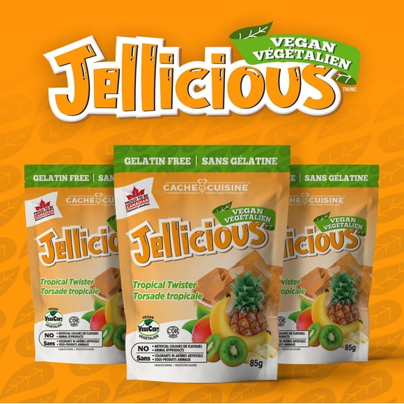 Jellicious Gelée de dessert Vegan Tropical Twister