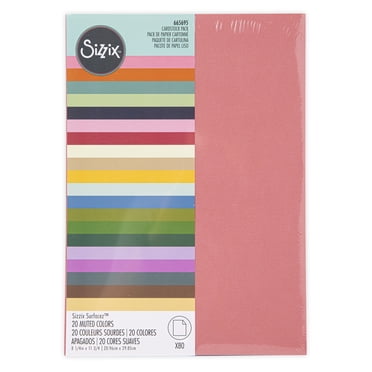 Sizzix Surfacez Cardstock Pack 8"X11.5" 80/Pkg-Muted, 20 Colors
