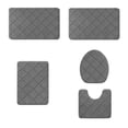 thumbnail image 2 of Vaidha Memory Foam Bath Mat 5 Set Bathroom Rugs For 5 Pcs Toilet Mats Universal Soft Comfortable Water Absorption Non-Slip Thick Machine Washable Easier To Dry Dark, 2 of 7