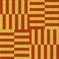 thumbnail image 1 of Ahgly Company Tapis d'Intérieur Lavable en Machine Carré Transitionnel Néon Rouge, 4 Pieds Carré, 1 of 7