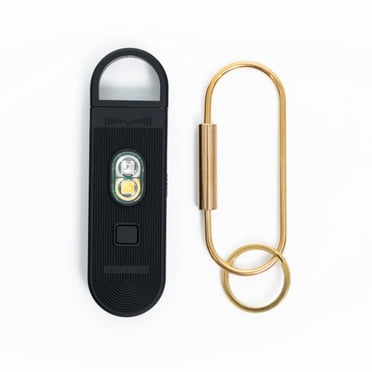Alpena Personal Safety Alarm Keychain with LED Strobe Light, Black