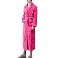 thumbnail image 2 of Women'S Double Pocket Flannel Bathrobe Soft And Warm Double Faced Velvet Bathrobe Pajamas And Home Wear Bathrobe Robe, 2 of 6