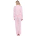 thumbnail image 4 of White Mark Women's Polka Dots Long Sleeve Button-Down Pajama Set, 4 of 5