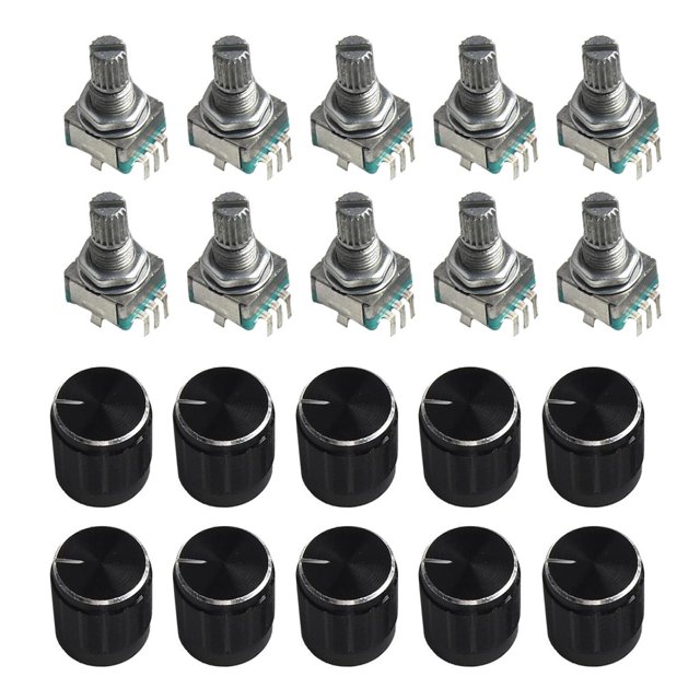 EC11 Rotary Encoder Set of 10 360 Degree Code Switch for Industrial Use