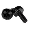 thumbnail image 1 of StarTech.com M6 x 12 mm - Vis - Lot de 50, Noir - Vis de Montage M6 pour Rack de Serveur et Armoire (CABSCREWSM6B) - Trousse de Vis - Noir (Lot de 50) - pour P/N : RACK-18U-20-WALL-OA, RACK-21U-20-WALL-OA, RACK-24U-20-WALL-OA, RK12OD2, RK3236BKF, 1 of 4