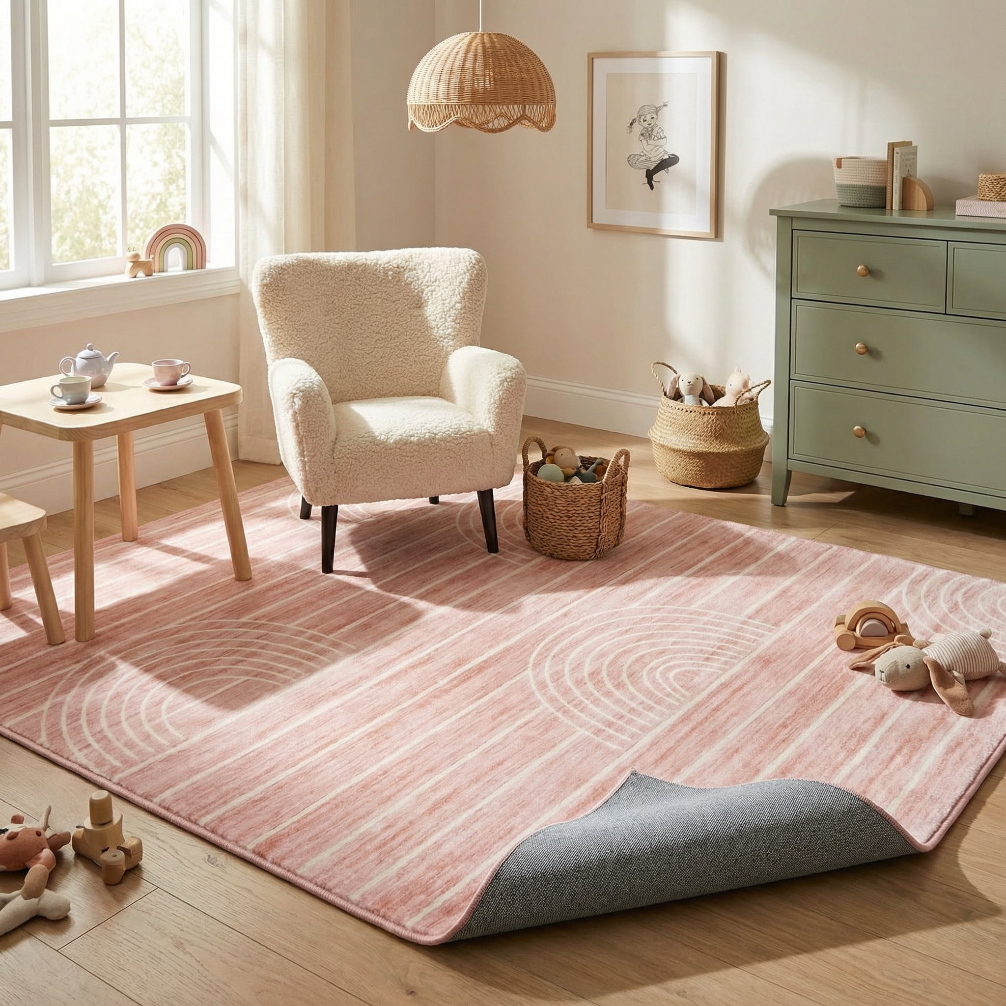 Rug Branch Kids Rainbow Soft Playmat Indoor Area Rug