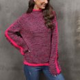 thumbnail image 2 of Pompotops Chandail Mode Femme Col Rond Manteau Haut Chandails pour Femmes Manteau Manches Longues Ample Liquidation, 2 of 5