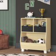 thumbnail image 3 of Kids Catch-All Multi-Cubby 24in Toy Organizer – Light Woodgrain, 3 of 10