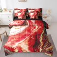 thumbnail image 1 of YST Red Marbling Comforter Set, 7-Piece, Watercolor Aesthetic, Full, 1 of 4