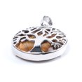 thumbnail image 1 of Natural Round Gem Stone Kabbalah Tree of Life Necklaces Pendants, 1 of 6